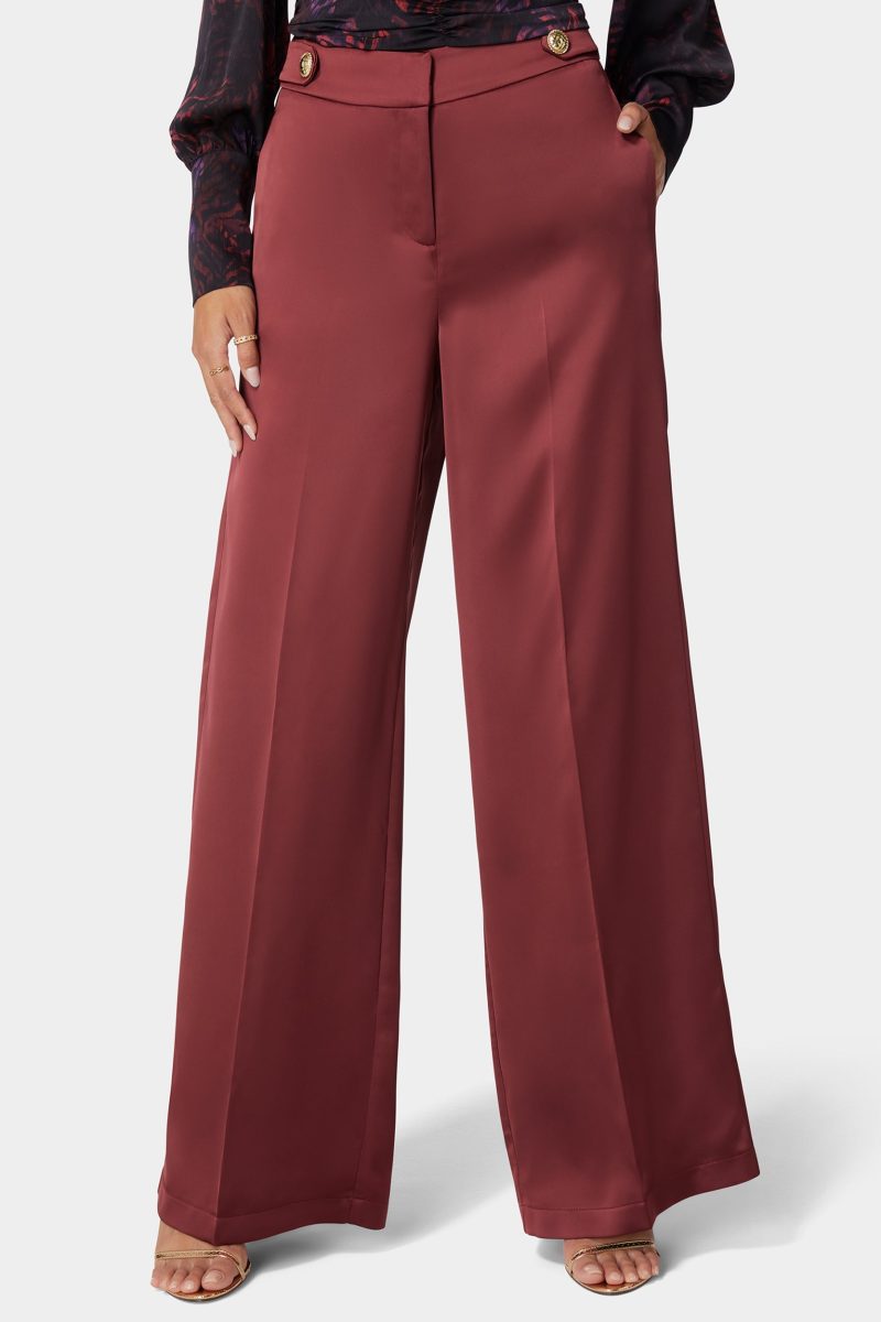 High Waist Palazzo Satin Pant