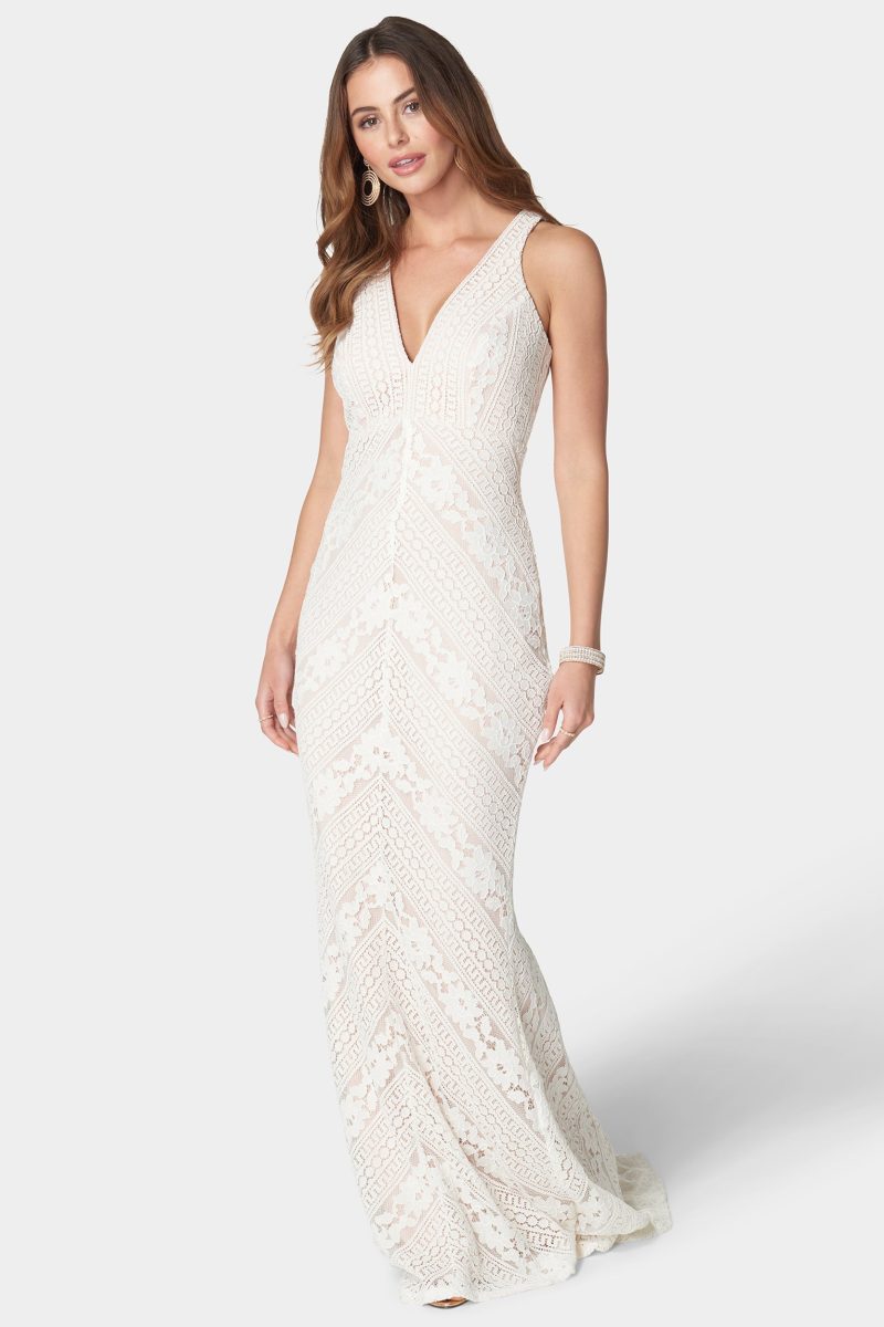 Sleeveless Lace Gown
