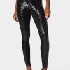 Satin Elastic Waistband Sequin Legging
