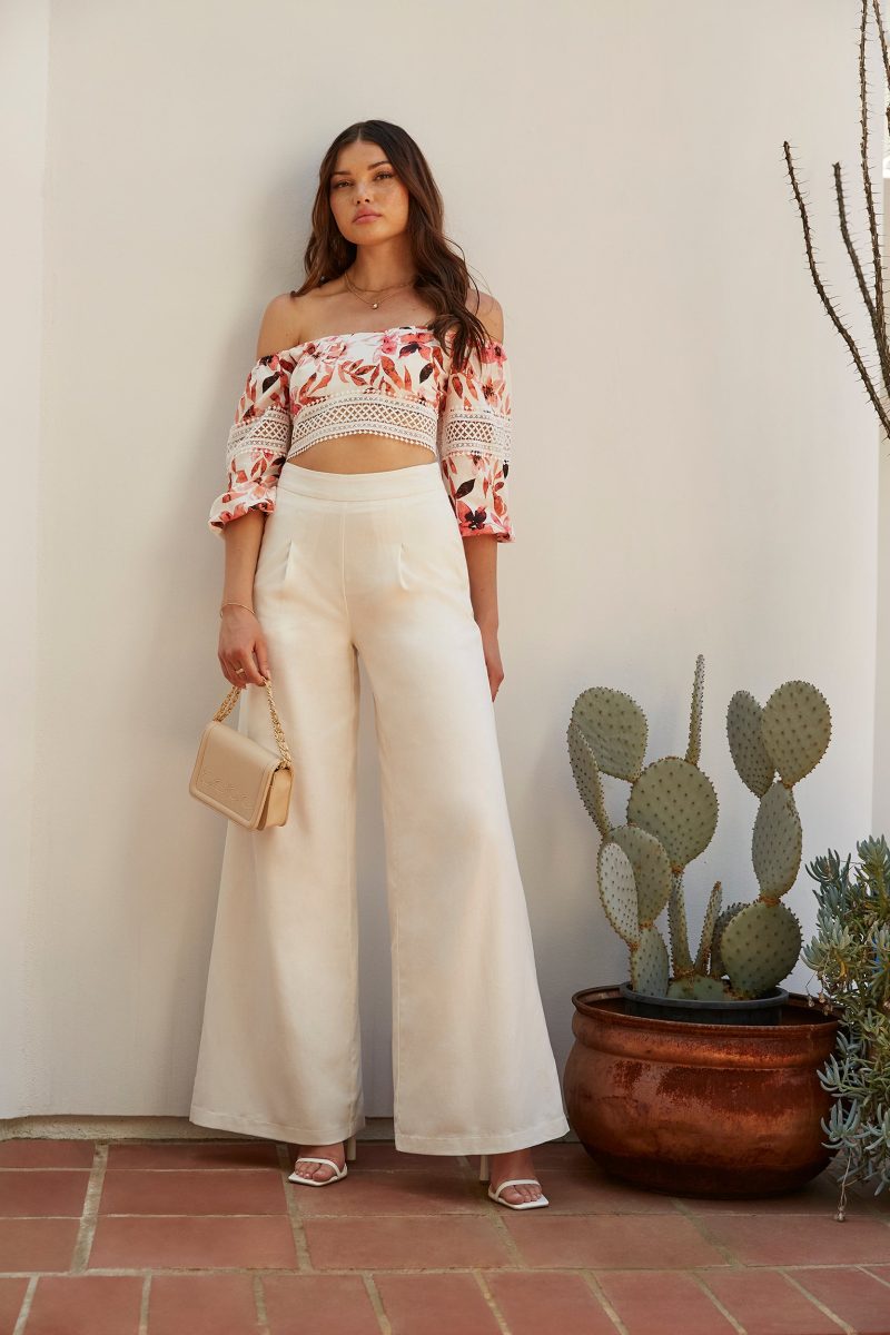 High Waist Ultra Wide Linen Pant