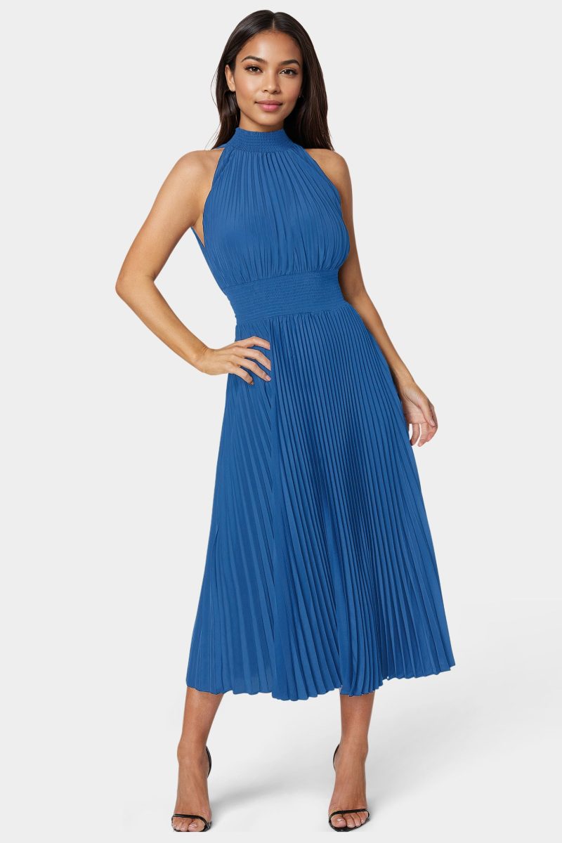 Sleeveless Pleated Dress