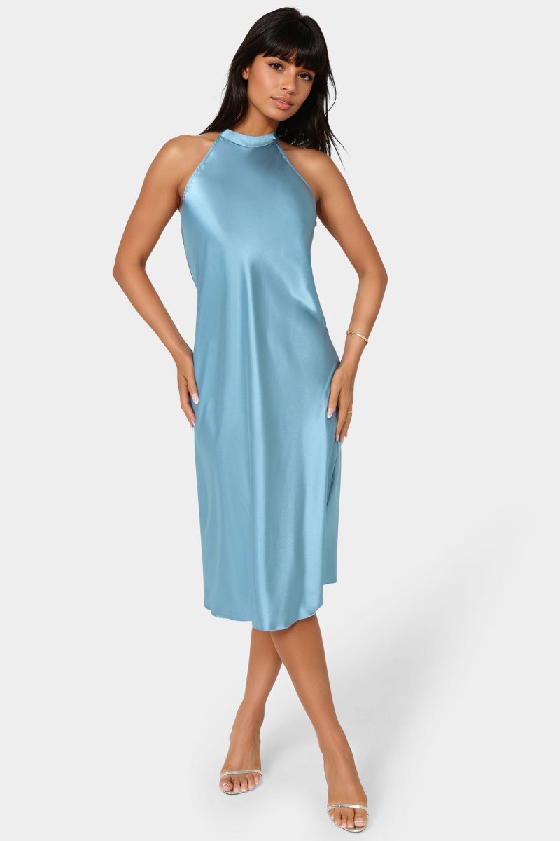 Satin Halter Dress