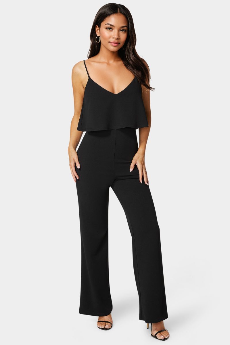 Ruffle Wide Leg Jumpsuit