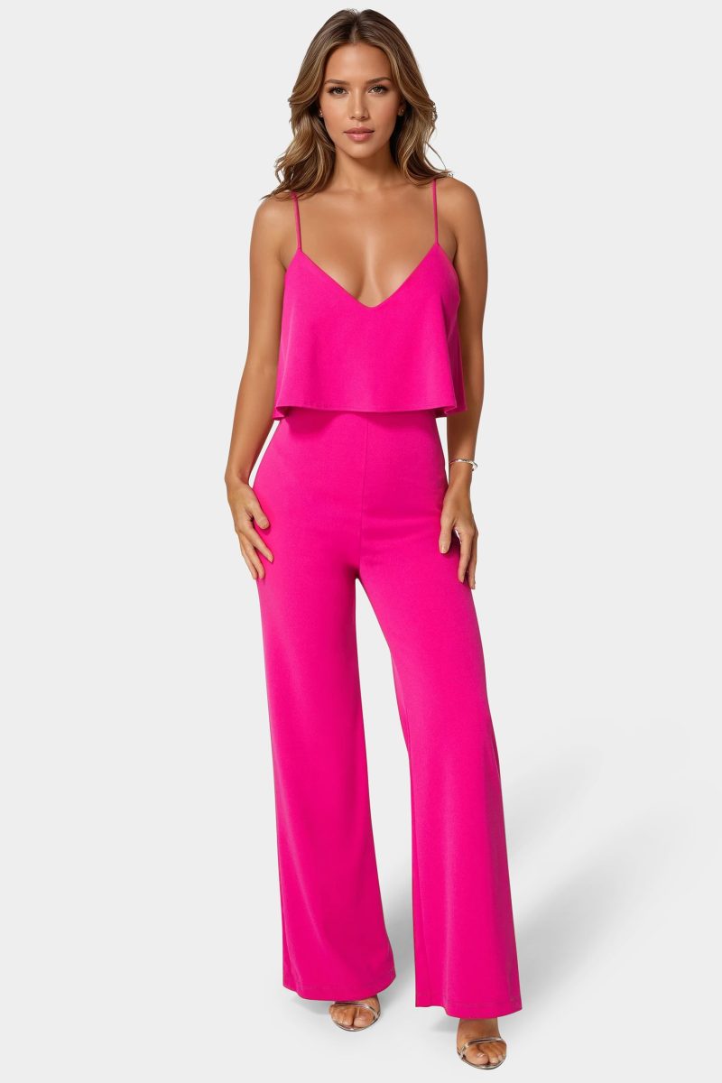 Ruffle Wide Leg Jumpsuit
