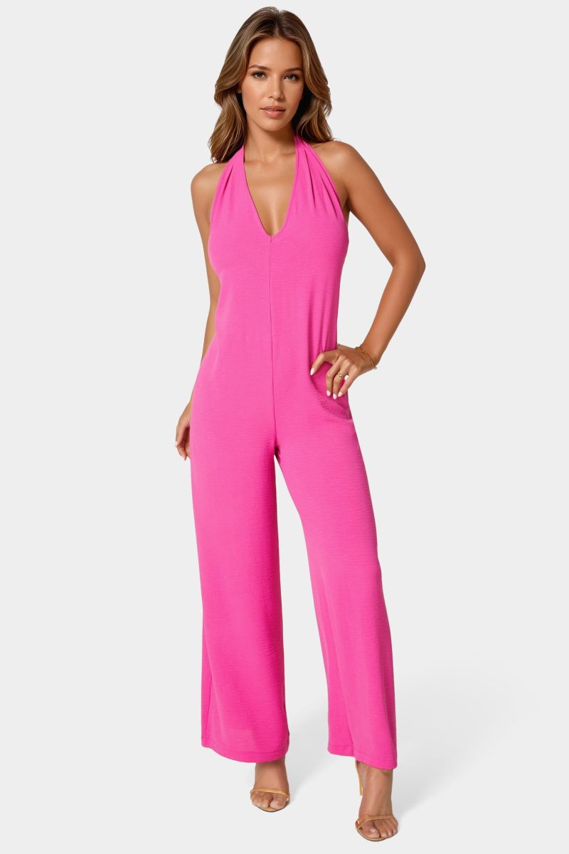 Airflow Halter Wide Leg Jumpsuit
