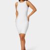 Racer Neck Bandage Short Dress