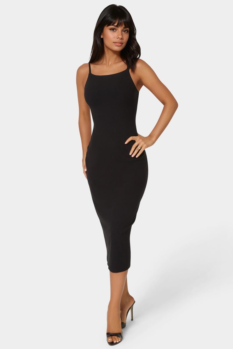 Square Neck Slim Maxi Dress