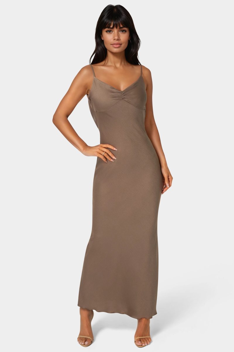 Drape Back Maxi Dress