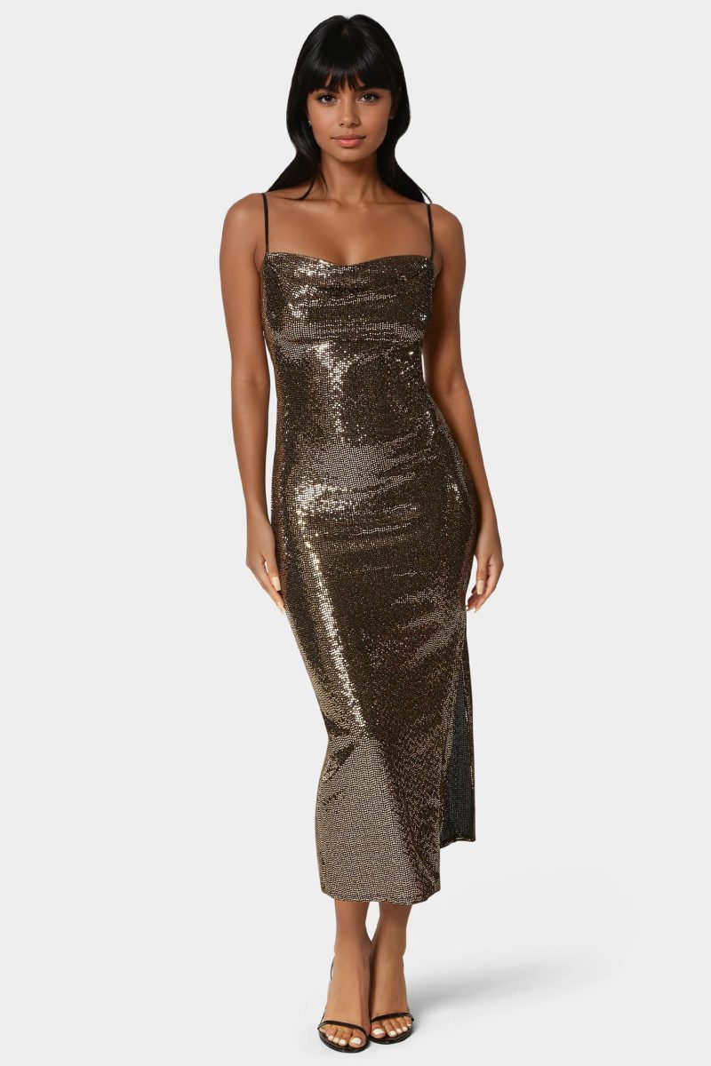 Spaghetti Gown Long Slim Maxi