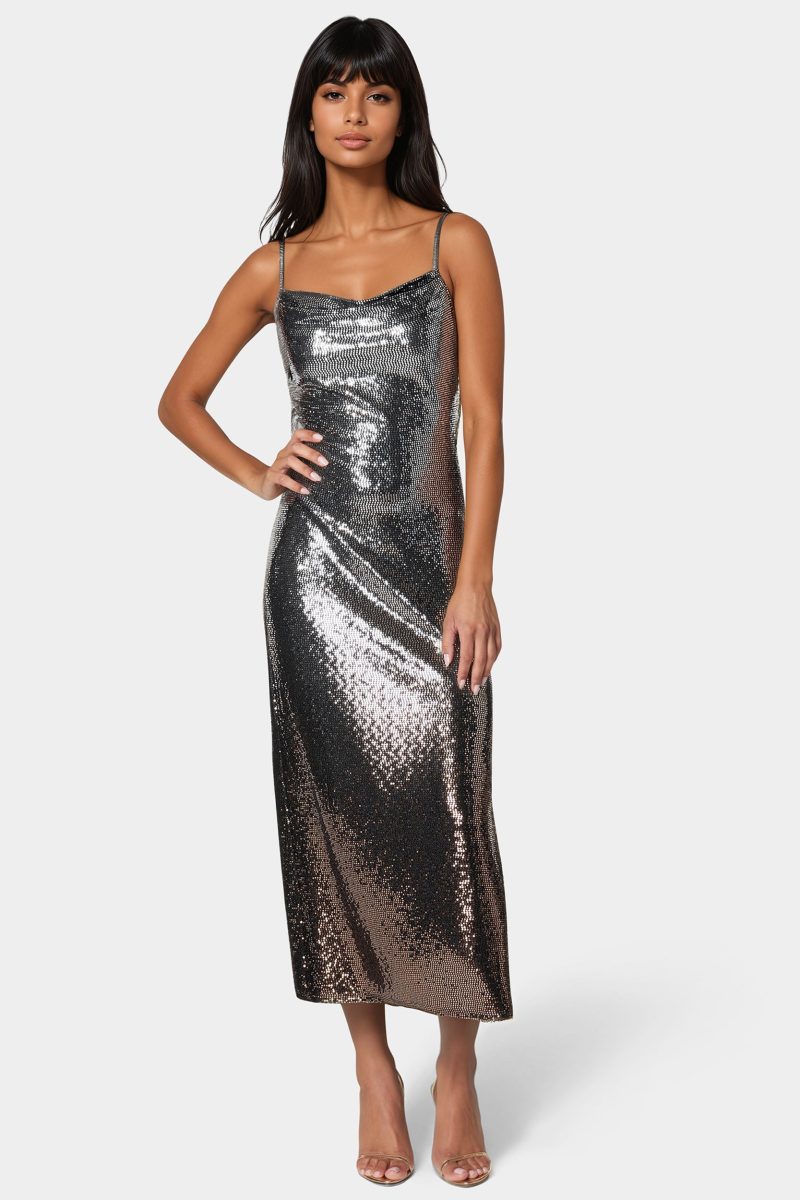 Ombre Sequin Maxi Slip Dress
