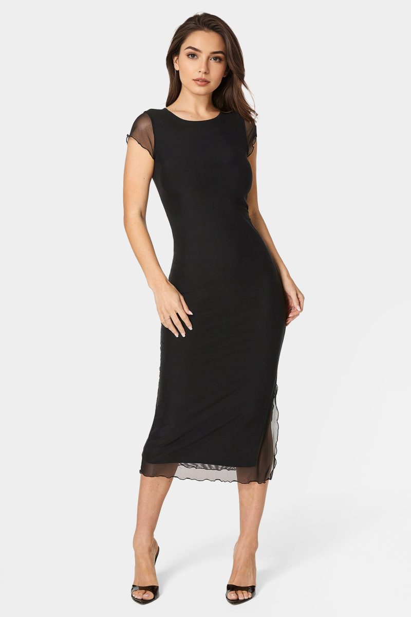 Powermesh Maxi T-Shirt Dress