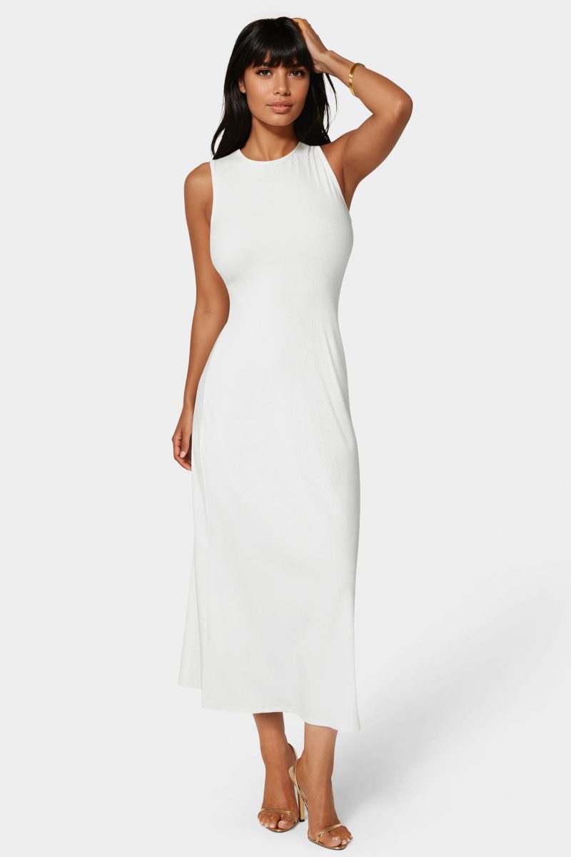 Rib A-Line Maxi Dress