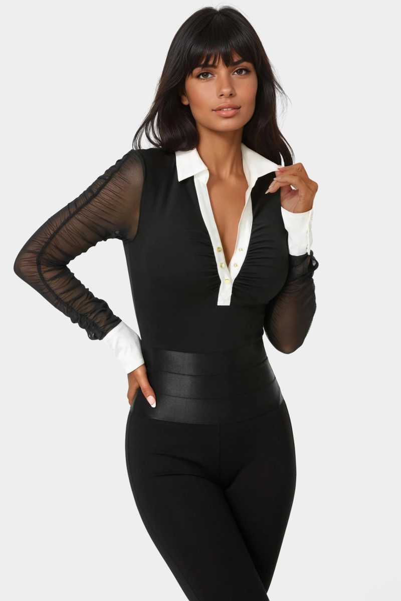 Shirt Neckline Bodysuit