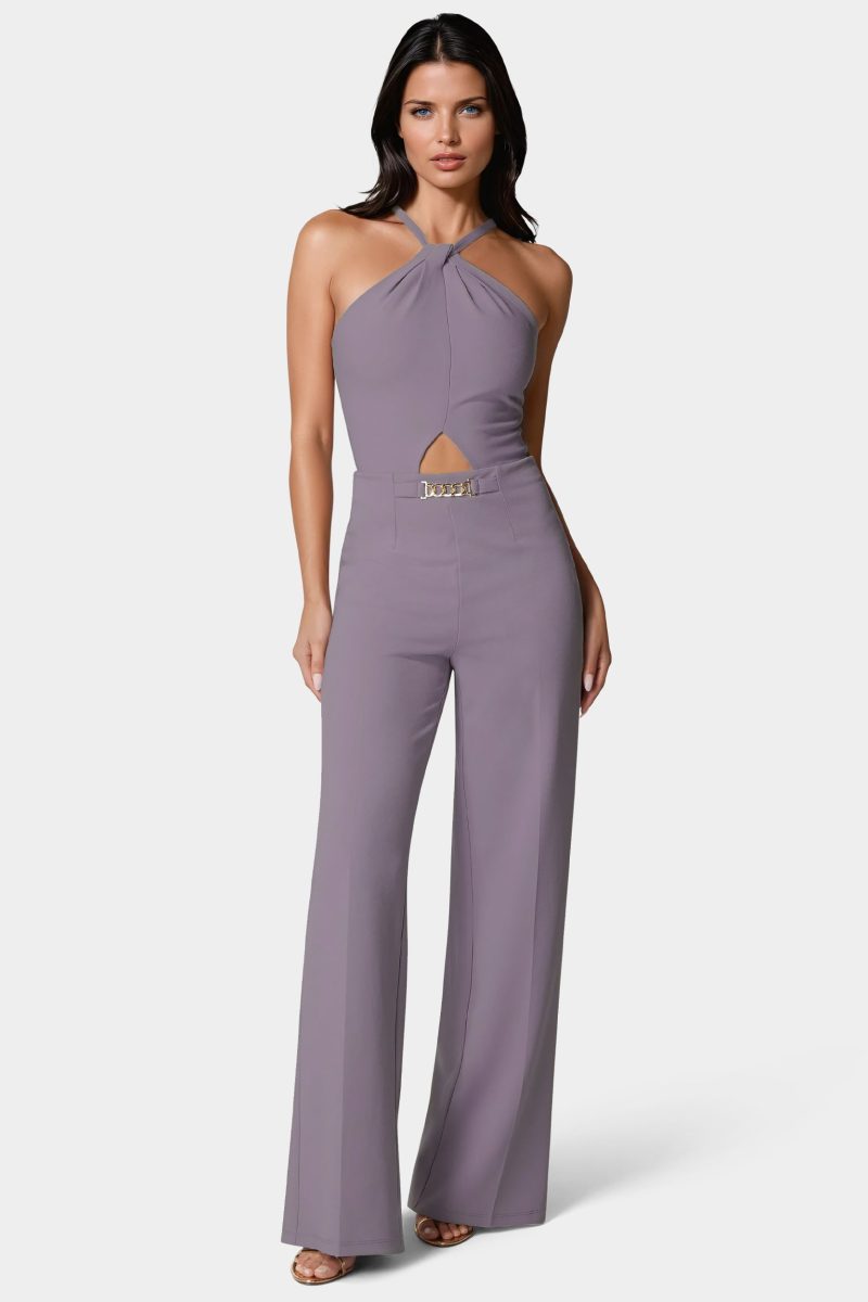 Halter Palazzo Leg Jumpsuit