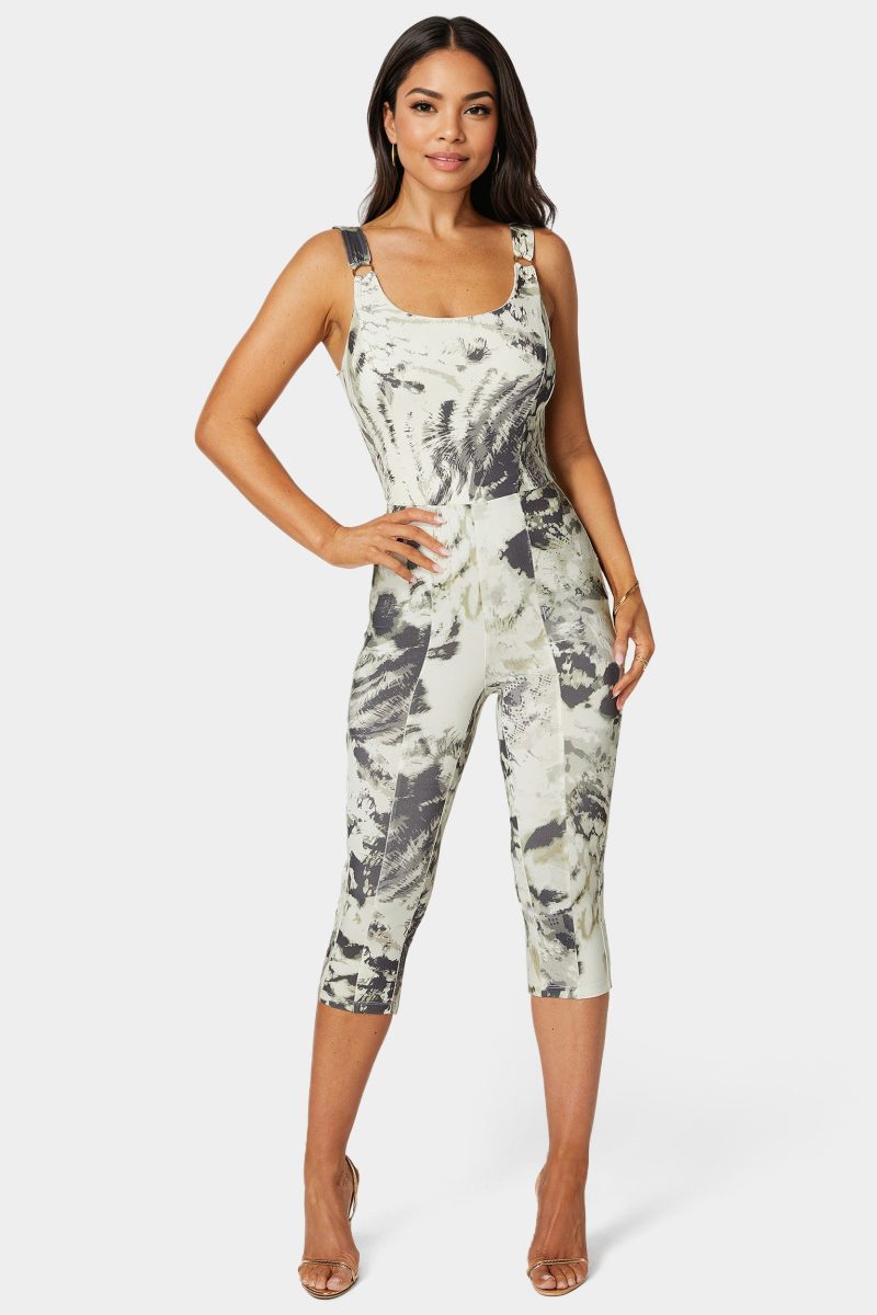 Open Neck Capri Catsuit