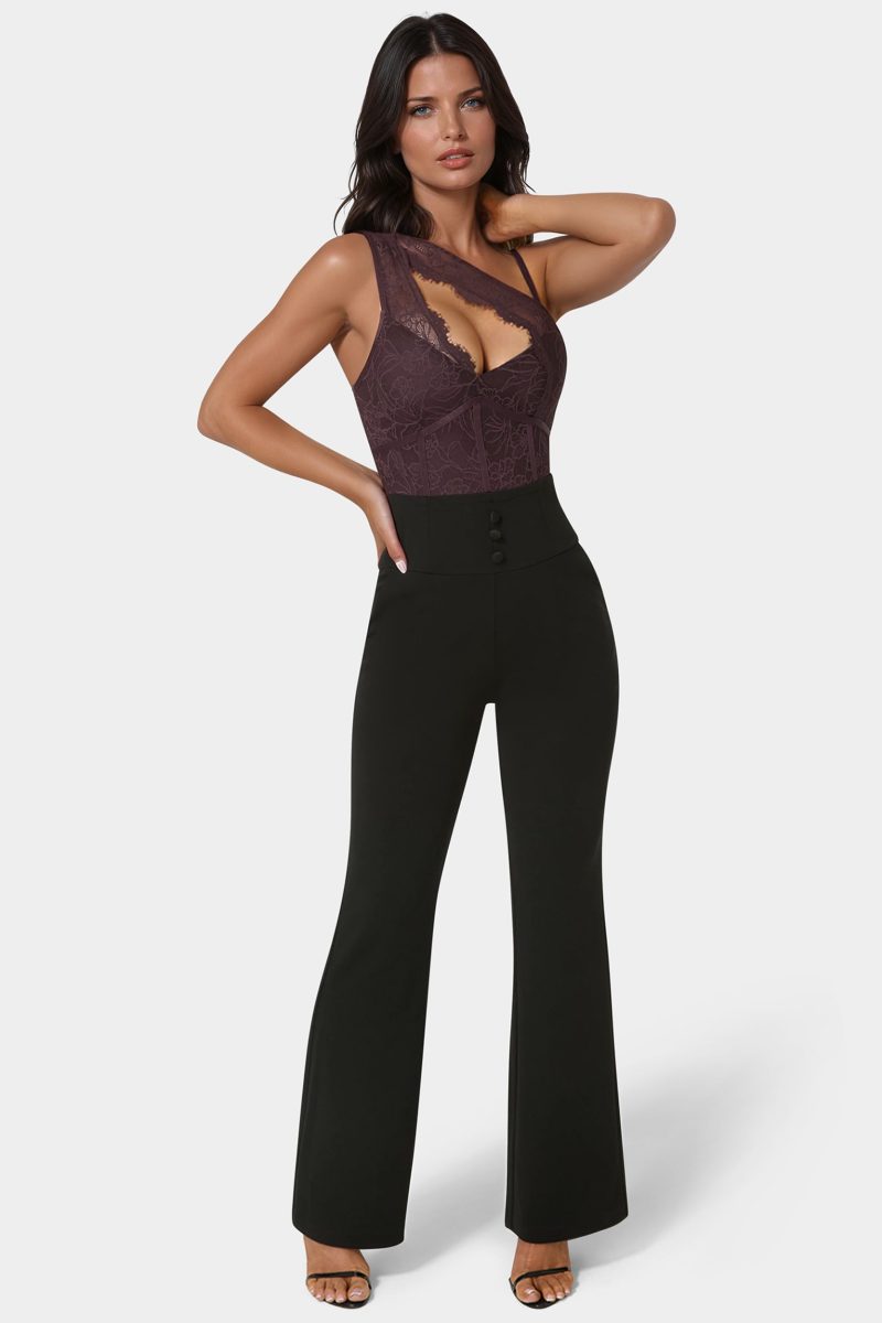 Asymmetric Fooler Lace Jumpsuit