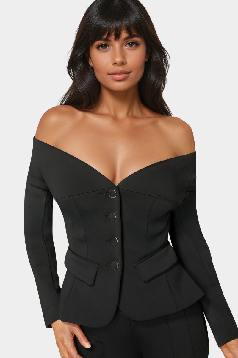 Tailored Off Shoulder Blazer
