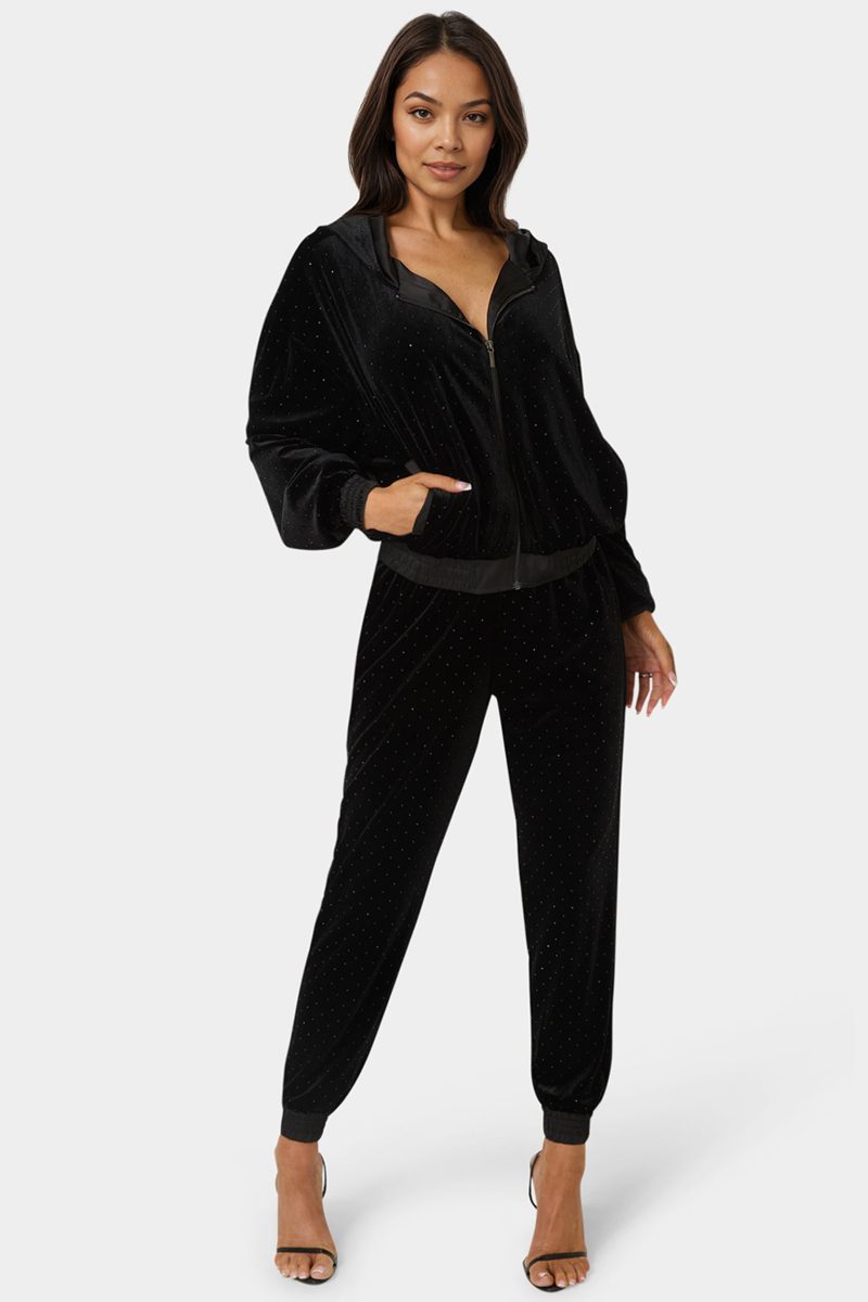 Embellished Zip Up Hoodie