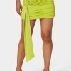 Tie Ruched Knit Skirt