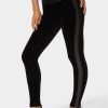 High Waist Elastic Waistband Velour Legging