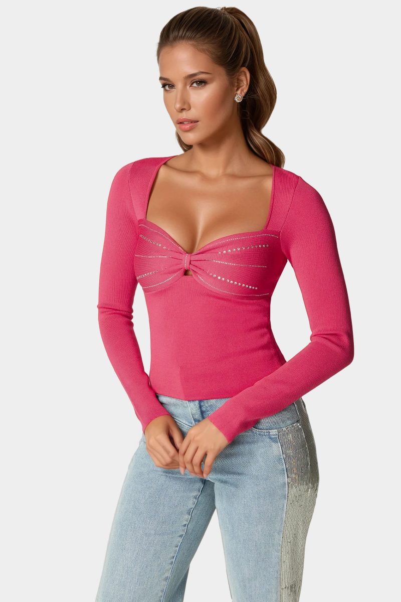 Embelished Long Sleeve Sweater