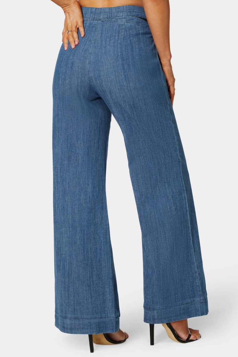 High Waist Ultra Wide Leg Denim Pant