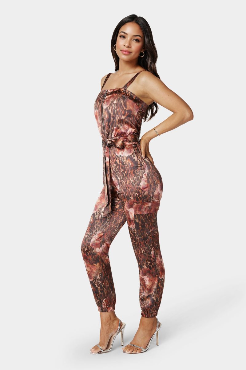 Zip Front Jogger Jumpsuit