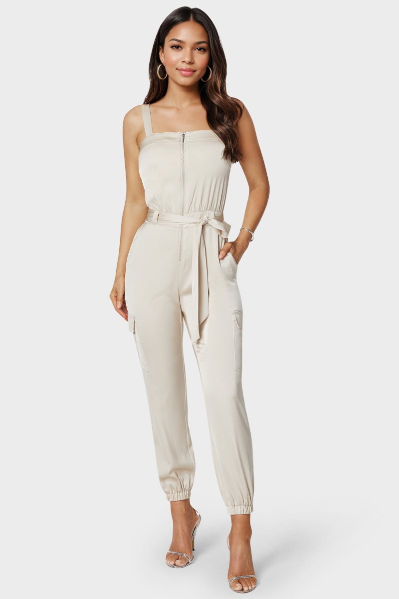 Zip Front Jogger Jumpsuit