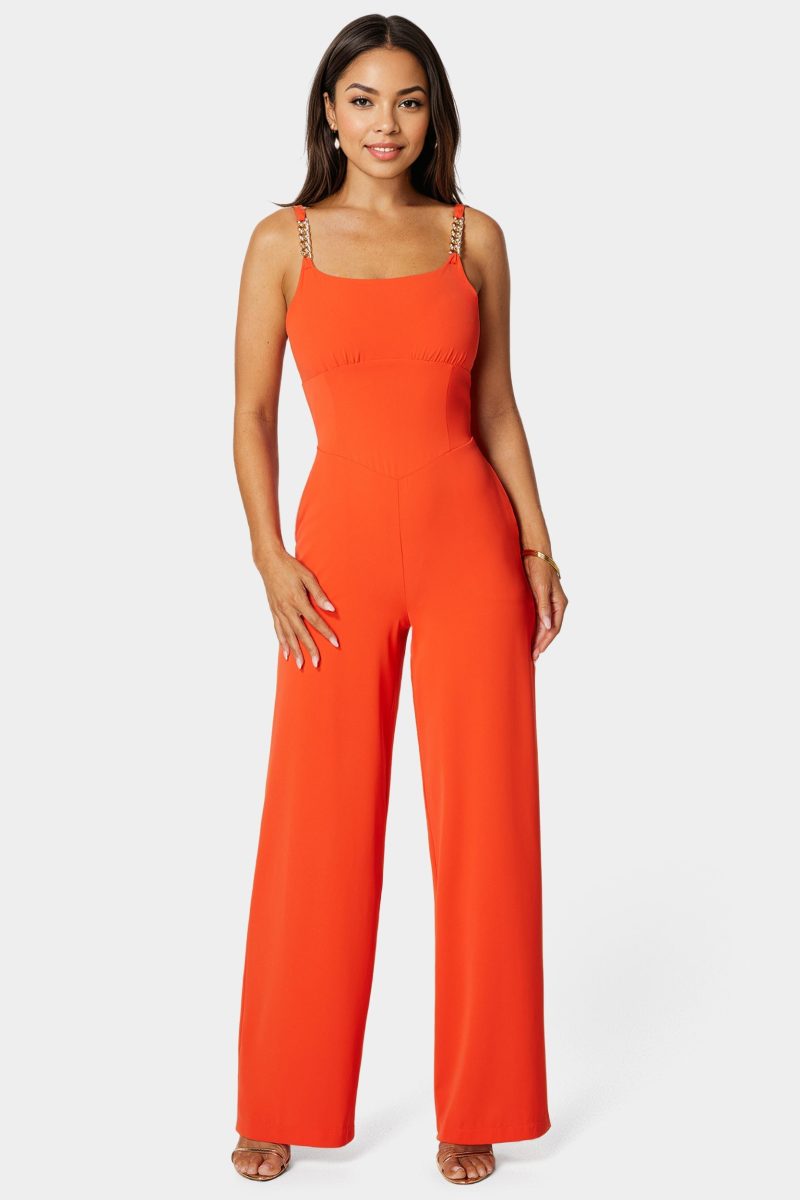 Fluid Crepe Palazzo Leg Jumpsuit