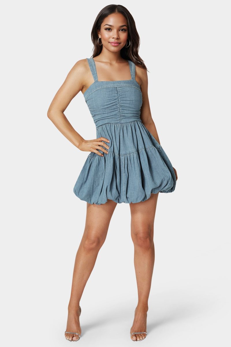 Balloon Denim Dress