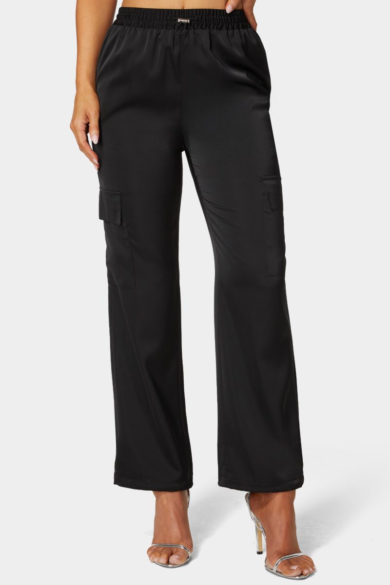 Luxe Satin Cargo Jogger