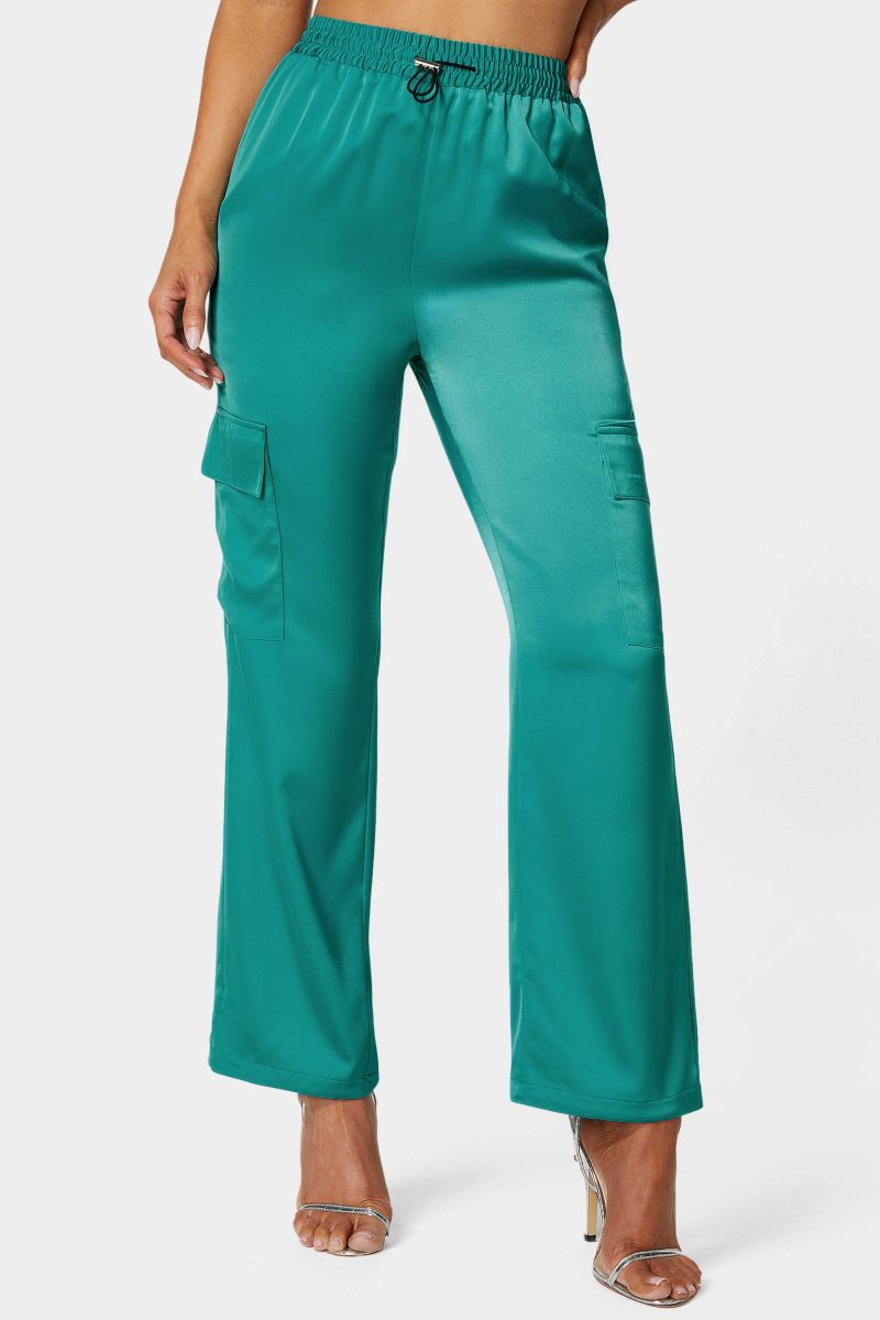 Luxe Satin Cargo Jogger