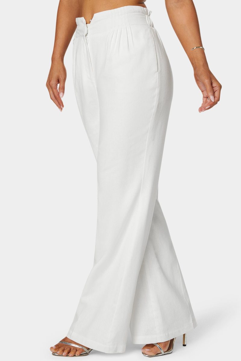 Linen High Waist Palazzo Leg Pant