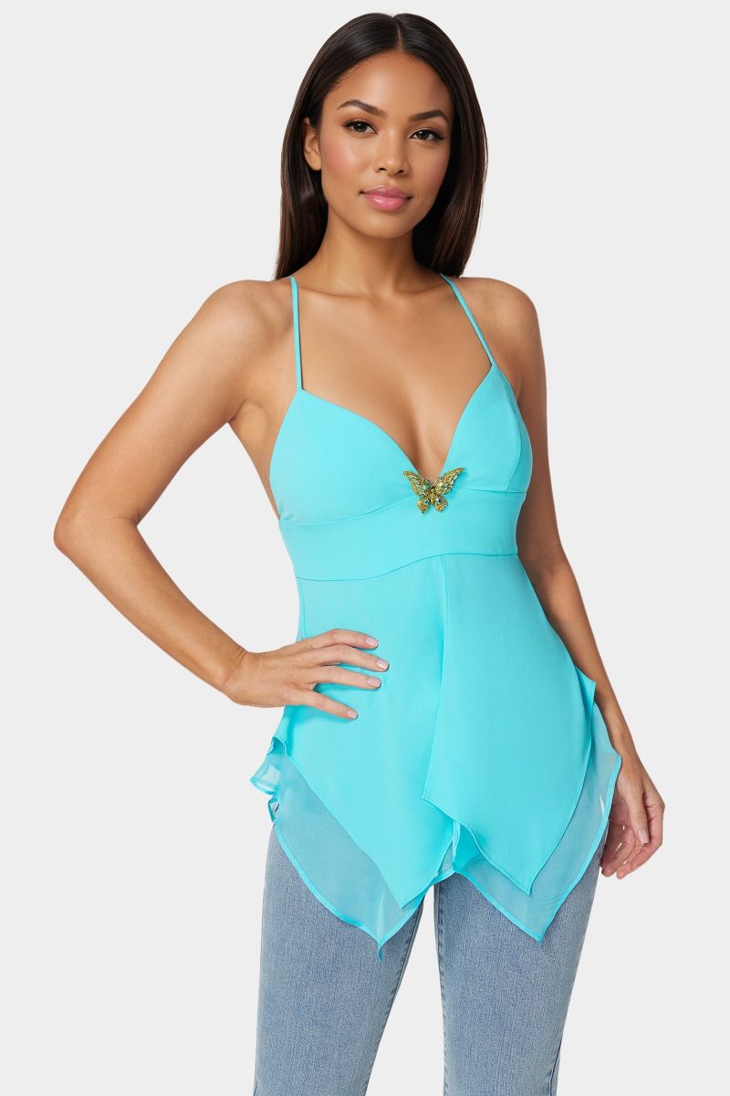 Asymmetric Butterfly Tank Top