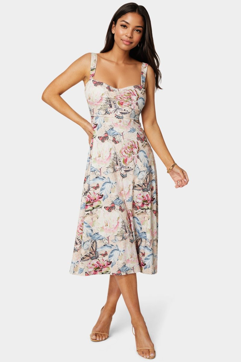 Sweetheart Fit & Flare Midi Dress