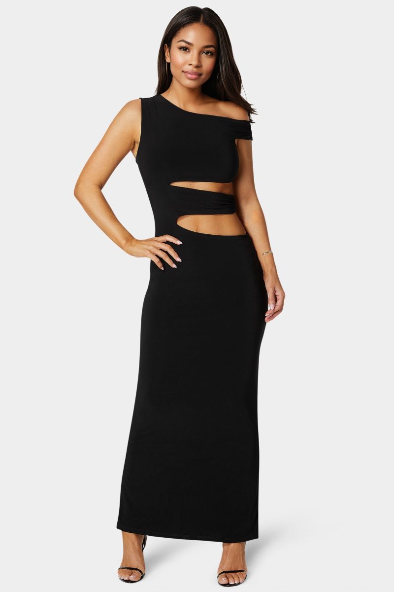 Asymmetrical Cutout Maxi