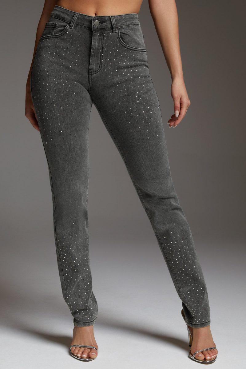 The Skinny With Rhinestone Details