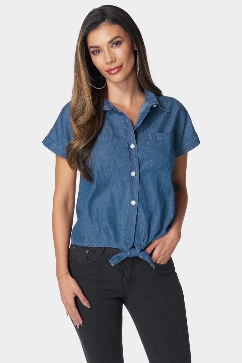 The Tie Front Denim Shirt