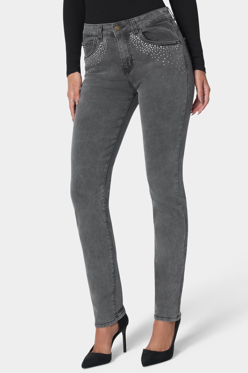 The Mom Jean With Embellishement