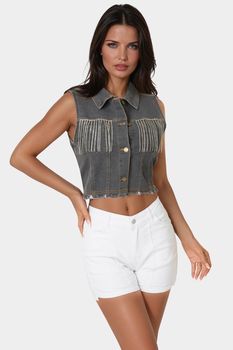The Cropped Trucker Vest