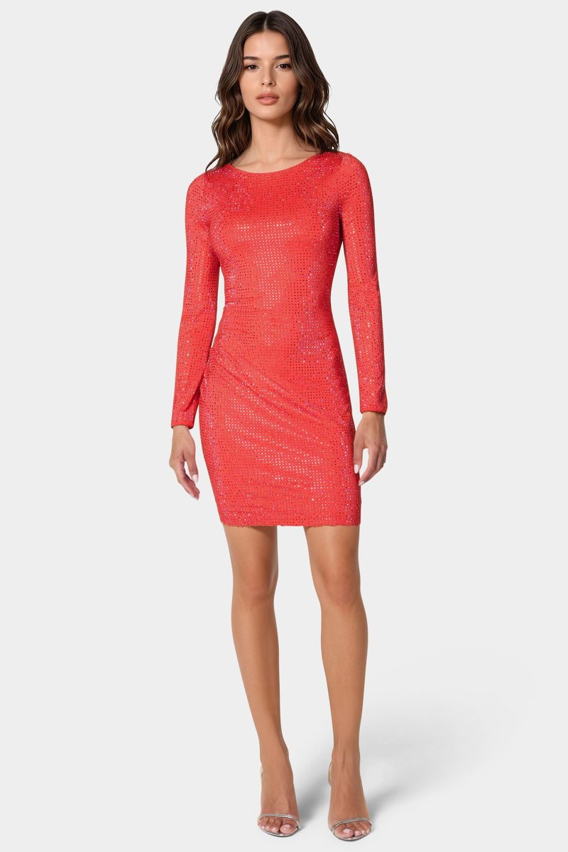 Longsleeve Crystal Midi Dress