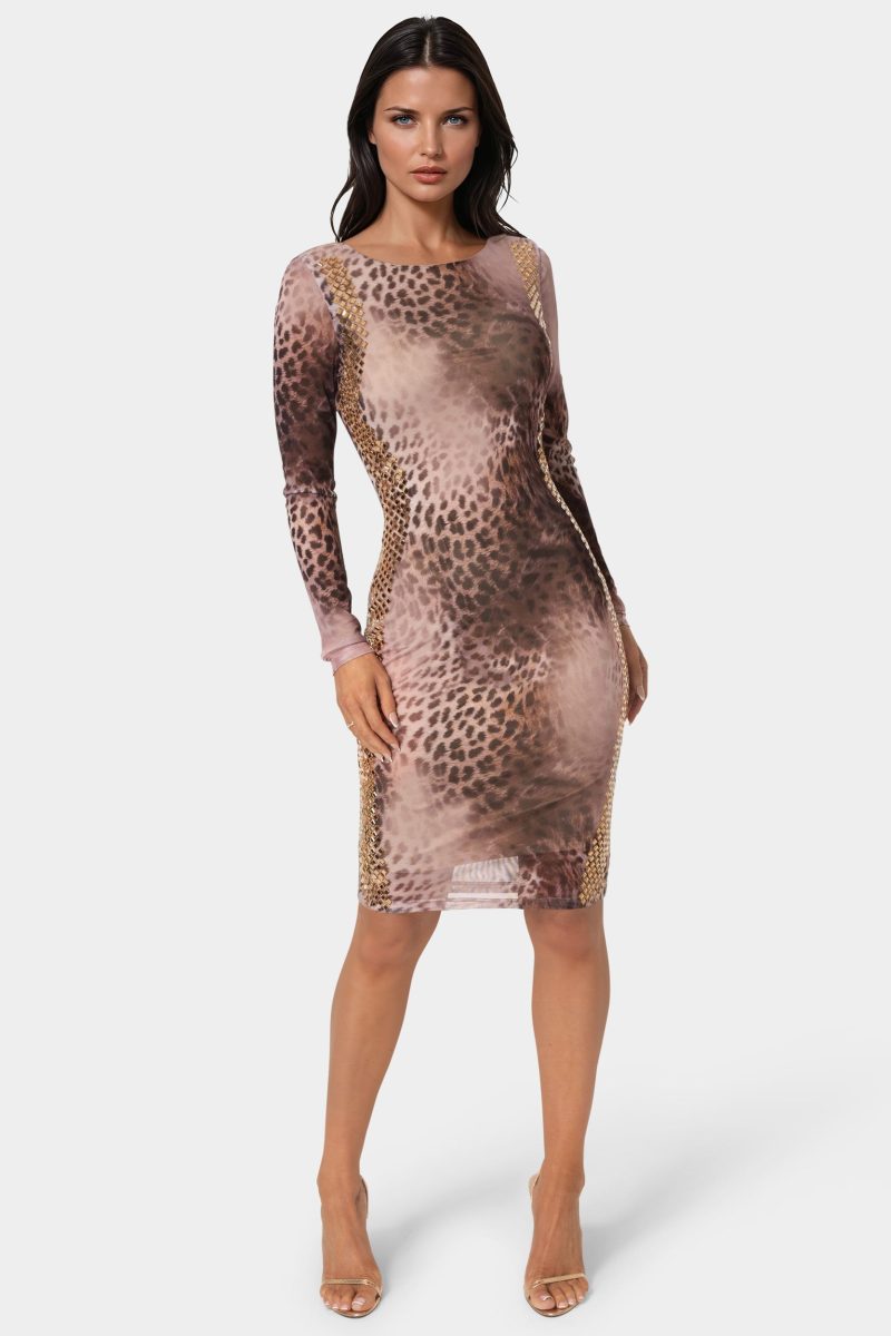 BodyCon Embellished Knee Length Dress