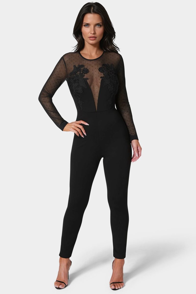 Lace Applique Catsuit
