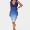 Ombre Bandage Midi Dress