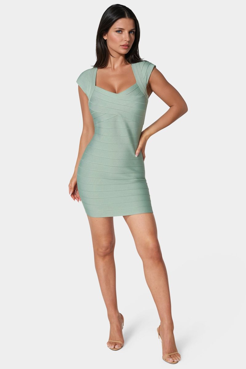 Cap Sleeve Bandage Mini Dress