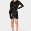 Cowl Back Sequin Mini Dress