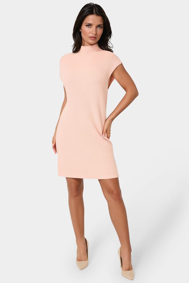 Funnel Neck Sweater Mini Dress