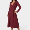Fit and Flare Midi Sweater Dress