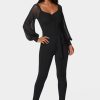 Mesh Off Shoulder Catsuit