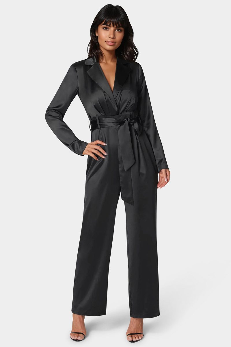Satin Blazer Jumpsuit